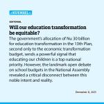 Will our education transformation be equitable?