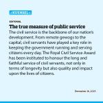 The true measure of public service