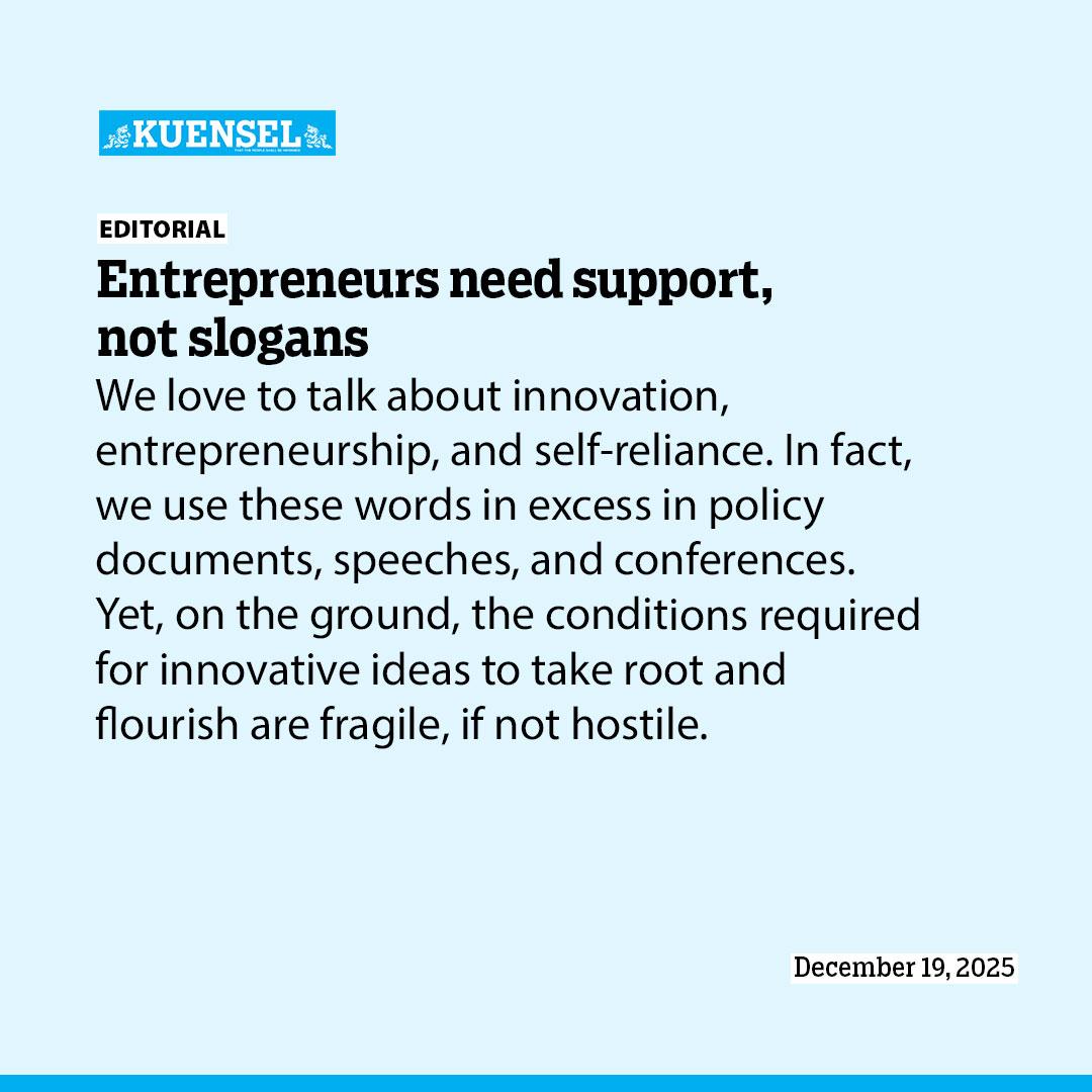 Entrepreneurs need support, not slogans