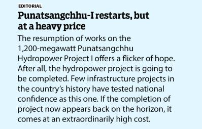 Punatsangchhu-I restarts, but at a heavy price