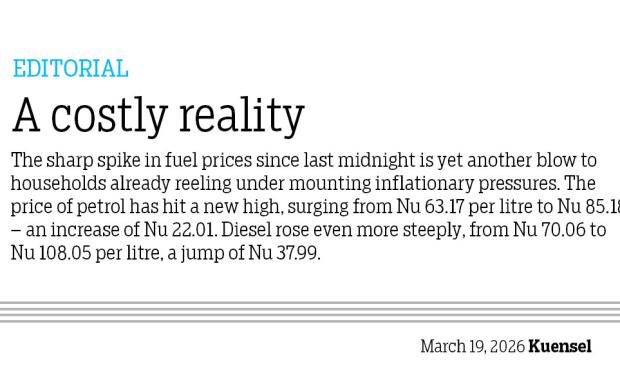 A costly reality