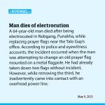 Man dies of electrocution