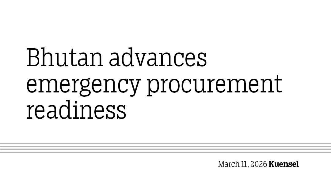Bhutan advances emergency procurement readiness