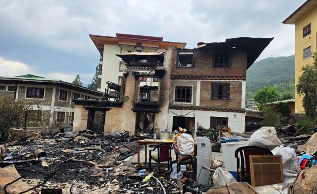 Changzamtog fire displaces 11 families, exposes urban safety gaps