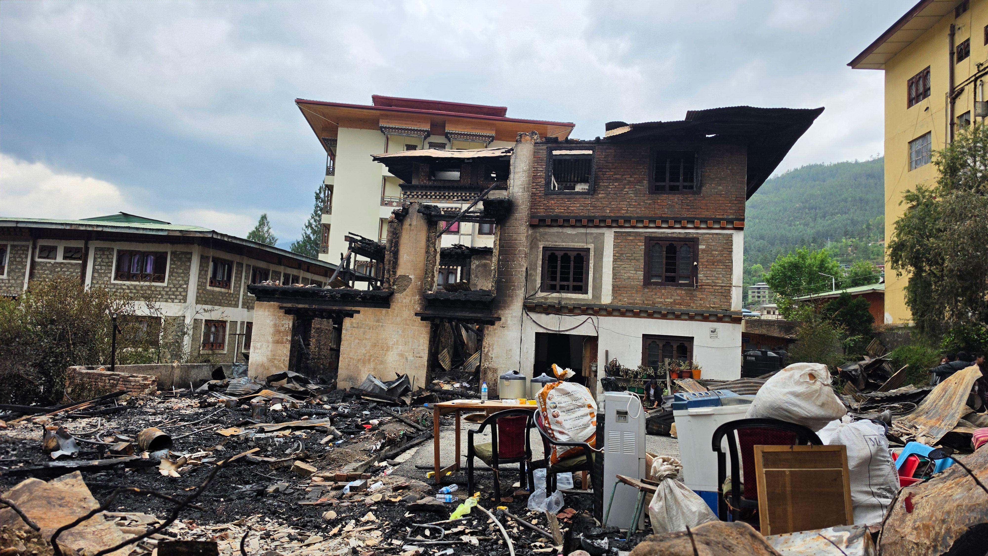 Changzamtog fire displaces 11 families, exposes urban safety gaps