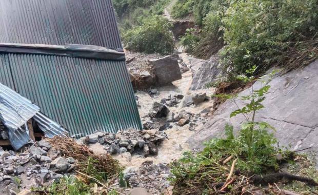 Heavy rains trigger floods and roadblocks in Gasa
