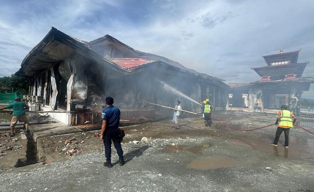 Fire engulfs Gelephu’s modern check post; losses in millions
