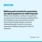 Millions paid to hotels for quarantine use spark questions on relief requests