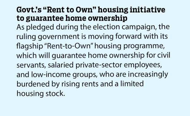 Govt.’s “Rent to Own” housing initiative to guarantee home ownership