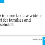 New income tax law widens relief for families and households