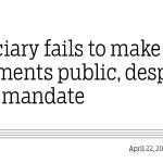 Judiciary fails to make judgments public, despite legal mandate