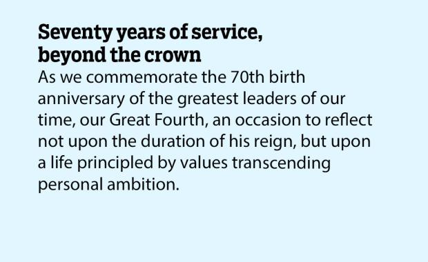 Seventy years of service, beyond the crown