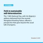 Path to sustainable self-determination
