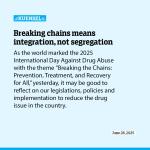 Breaking chains means integration, not segregation