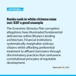 Banks cash in while citizens miss out: ESP a good example