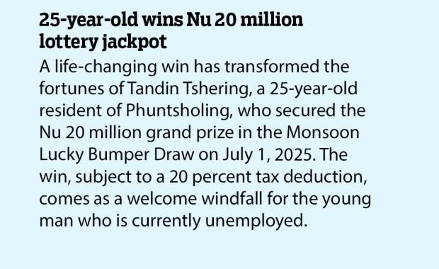 25-year-old wins Nu 20 million lottery jackpot