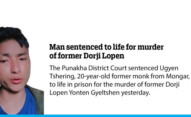 Man sentenced to life for murder of former Dorji Lopen