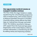 One-egg promise cracks in Lunana as transport troubles continue