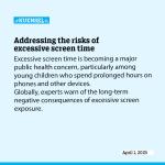 Addressing the risks of excessive screen time