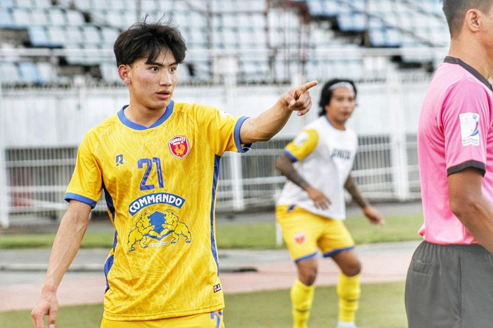 Young football star Pema Zangpo shines in Myanmar National League