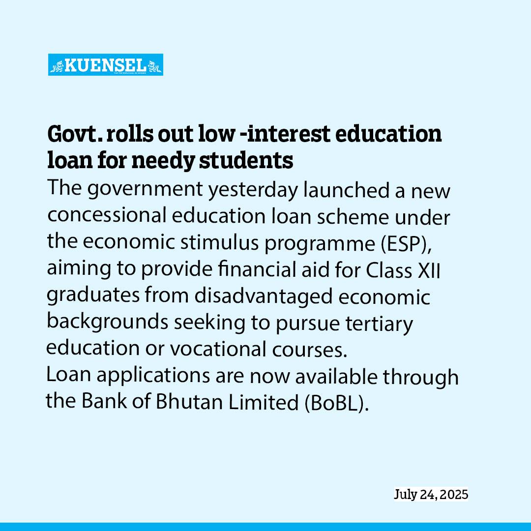Govt. rolls out low -interest education loan for needy students