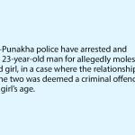 Man detained over relationship with underage girl