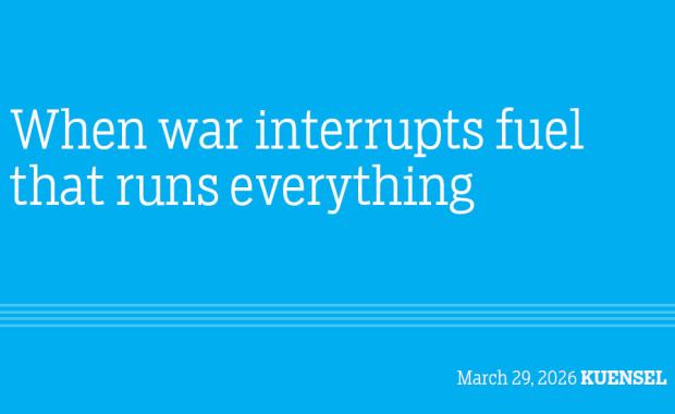 When war interrupts fuel that runs everything