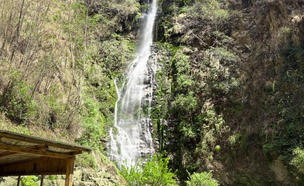 Café by the waterfall