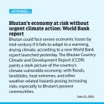 Bhutan’s economy at risk without urgent climate action: World Bank report