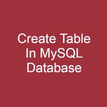 How to create a new table in MySQL database?