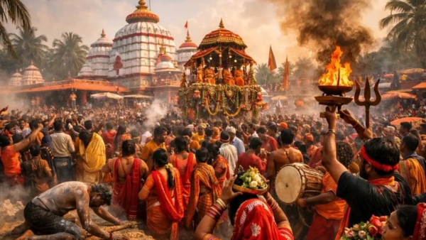 Chandaneswar Chadaka Festival Draws Massive Crowds with Grand Rituals and Processions