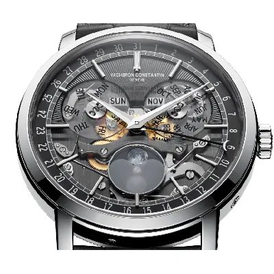 Traditionnelle complete calendar openface 4020T/000G-B655 41 mm White Gold