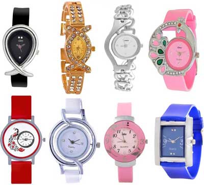 Stylish Combo Gift Set Watches Pack Of-8 For Woman And Girls Watches Watch - For Girls