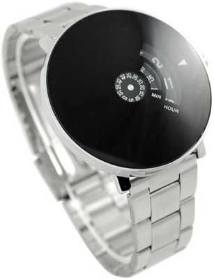 Paidu 58897 Black Dial Stainless Still Belt Analouge Watch For Boys And Girls Watch - For Men & Women