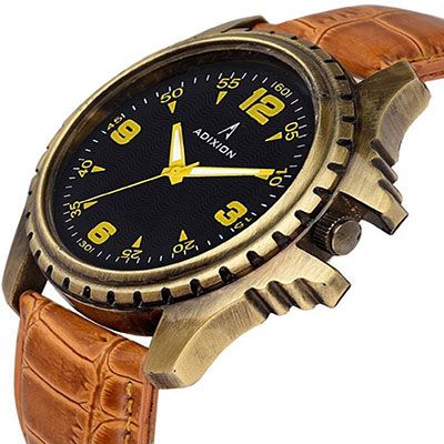 133GL0101 New Tan Colour Leather Strap Antique Bezel watch Watch - For Men