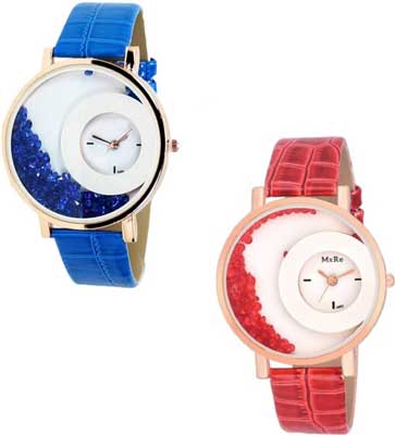 Red And Blue MXRE Combo For Women And Girls Watch - For Girls