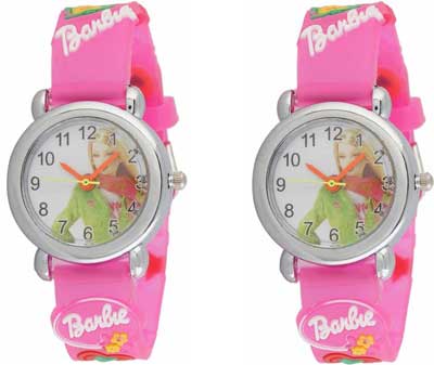 Pink Brabie Childen Watch Combo Pack Of- 2 Watch - For Boys & Girls