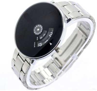 New Black Dial Stainless Still Strap For Couple And Boys And Girls Watch - For Men & Women