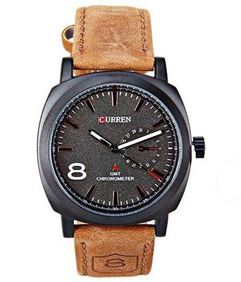 101 Meter Tan Leather Analog Watch