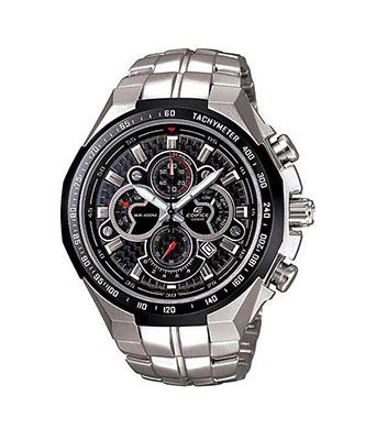 Men Fashion Black and Silver Chronograph Watch