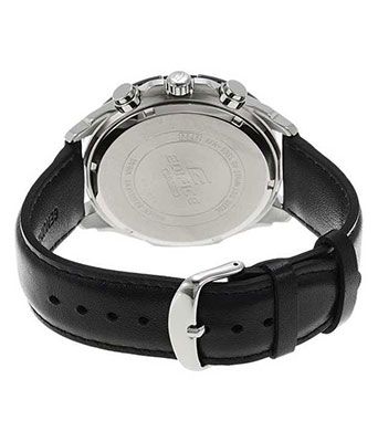 Men Fashion EX193 Black Leather Chronograph Watch
