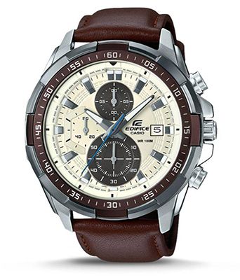 Men Fashion 539L 7B Brown Leather Analog Men's Watch