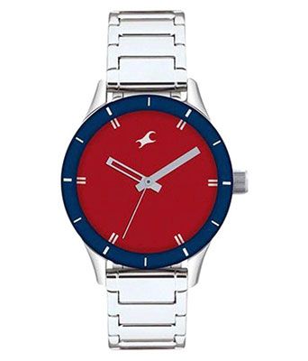Monochrome Analog Red Dial Women's Watch - 6078SM05