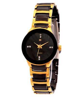 NEW IIK GOLD BLACK WOMEN  WATCH FOR WOMEN.