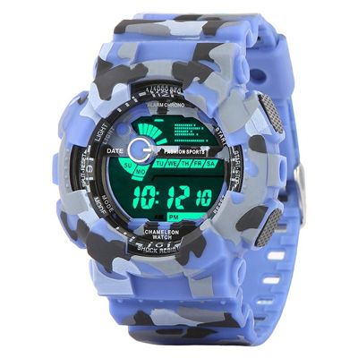 Multi Function LED Army Style Digital Sports Watch For Men's Boys (MT-DWW-1702 A ) -Blue