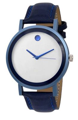 Blue Quartz Analog Blue Round Dial Men's Watch