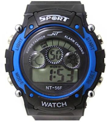 Blue in Black Sport Digital Watch - For Boys, Girls