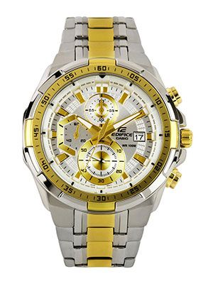 Edifice Men Silver Dial Chronograph Watch EFR-539SG-7AVUDF - EX189