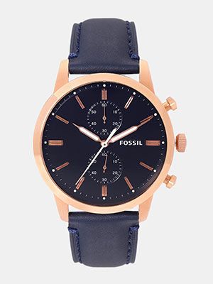 Men Navy Blue Chronograph Watch FS5436I_SOR