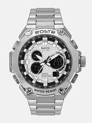 Men Silver-Toned Chronograph Analogue and Digital Watch MFB-PN-SM-1363